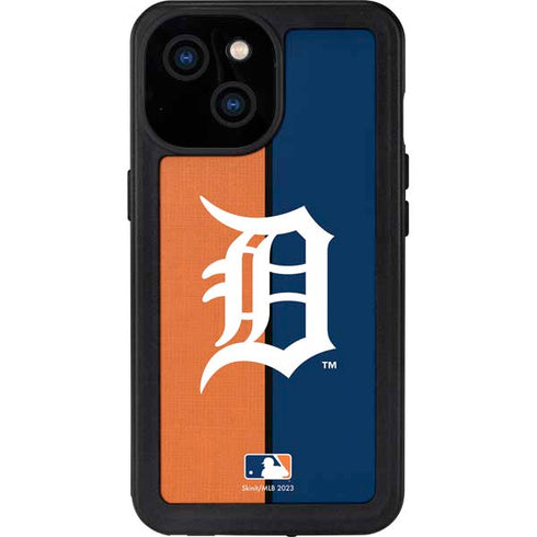 MLB Detroit Tigers Split iPhone 15 Waterproof Case